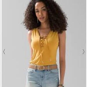 NWT White House black market lace up top